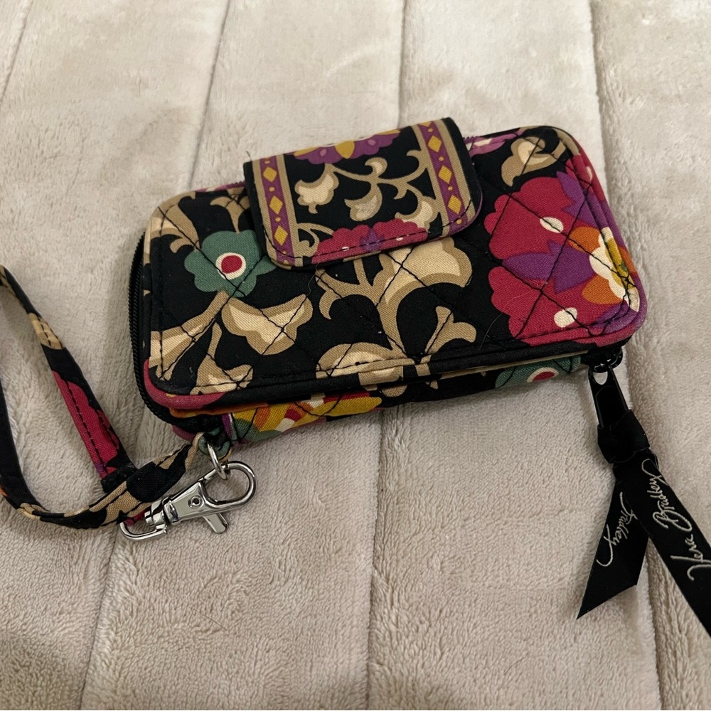 Vera Bradley Women's Floral Wristlet - Black and Multicolor